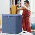 thumbnail image 1 of Danhjin Sac de Rangement Suspendu avec Grande Capacité Fermeture Éclair Ningbo et Poignée en Lin Sacs de Rangement pour Couette et Vêtements, 1 of 5