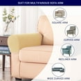 thumbnail image 4 of Nvzi Armrest Covers Spandex Arm Covers Recliner Chairs Sofa Armchair Slipcovers 2Pcs-Dark Brown, 4 of 5