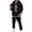 Black, variant on Gomelly Mens Sweatshirts+Pant Outfits Long Sleeve Jogger Sets Lounge Hoodies Sweatsuit Men Casual Gym Tracksuit Set Hooded Yellow XS