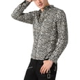 thumbnail image 3 of INSPIRE CHIC Men's Vintage Leopard Printed Button Down Long Sleeve Cotton Shirt, 3 of 6