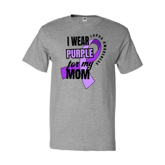 Inktastic I Wear Purple for My Mom Lupus Awareness T-Shirt