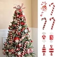 thumbnail image 2 of Bastones de Navidad de bastón de caramelo grande, decoraciones para árboles de Navidad para fiesta en casa, adornos colgantes de árbol de Navidad de Año Nuevo, 2 of 4