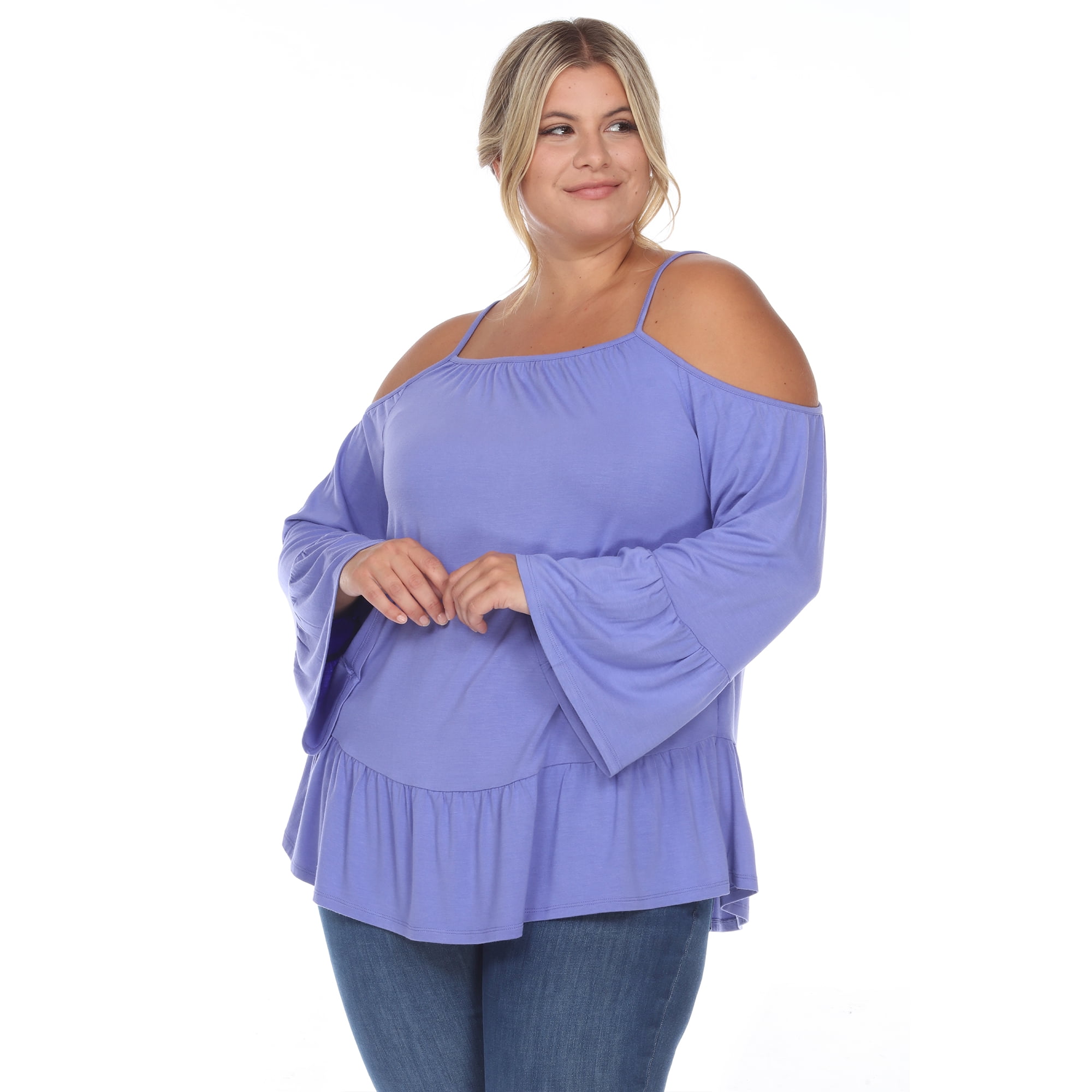 Cold shoulder ruffle sleeve top sales