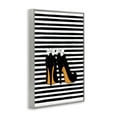 thumbnail image 4 of Stupell Industries Bow Heels on Stripes Beauty & Fashion Painting Gray Framed Art Print Wall Art, 16 x 24, 4 of 10