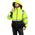 thumbnail image 6 of Bass Creek Outfitters Men's Oxford Insulated Safety Work Jacket with Hidden Hood, Sizes S-3XL, 6 of 13