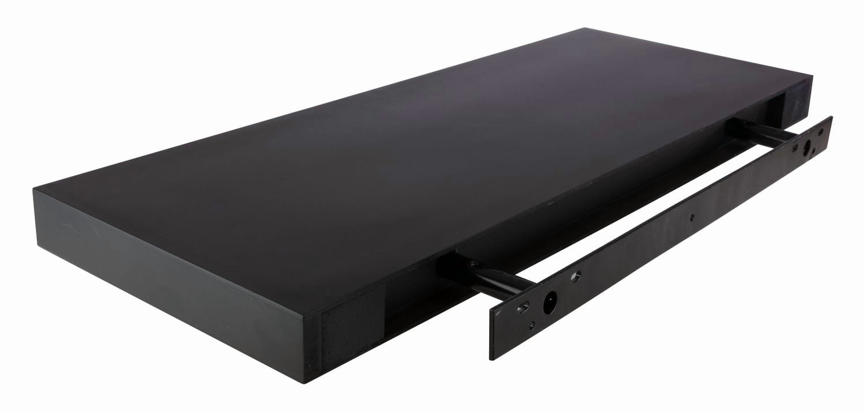 kieragrace Stockholm Aberg Floating Shelf w/ LED Light – Black, 24-Inch, Matte Finish