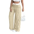 thumbnail image 2 of Women's Y2K Baggy Sweatpants Striped Wide Leg High Waisted Track Pants Casual Drawstring Jogger Pant with Pockets, 2 of 6