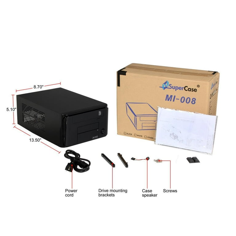 APEX MI Series MI-008 Black Steel Mini-ITX Tower Computer