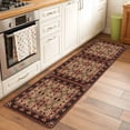 thumbnail image 2 of 2'x6' Rug Runners for Hallways Kitchen, Brown Red Boho Non Slip Entryway Beside Floor Carpet Runner, Vintage Geometric Abstract Art Washable Laundry Room Bedroom Throw Rugs Mat for Family Pet, 2 of 8