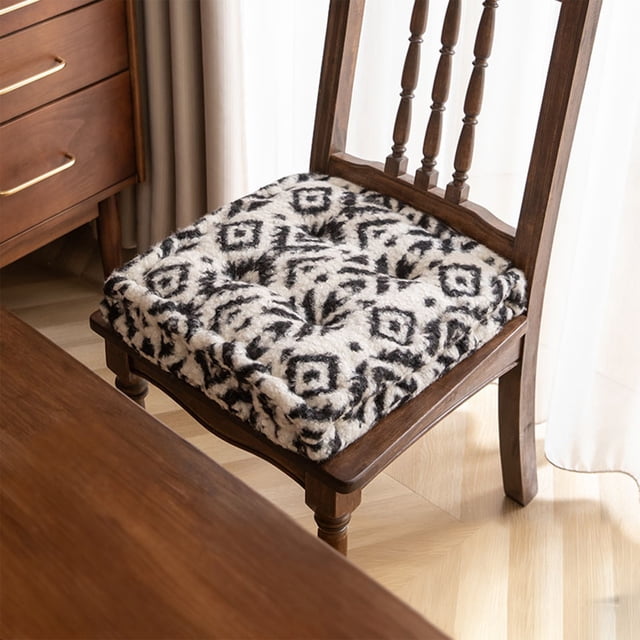 Cojín grueso antideslizante para silla de comedor | Cojín de tela de poliéster | Cojín cuadrado de 43 x 43 cm para cocina y hogar