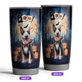 thumbnail image 2 of Happy Halloween Vampire Bull Terrier BOO with Pumpkins Fun and Spooky 20oz Stainless Steel Tumbler Insulated Cup with Lid Bully Dog Lovers Gifts Idea - 00018, 2 of 5