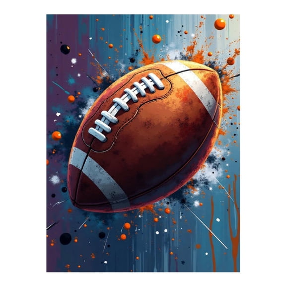 Diamond Art Kit for Adults, Cartoon Colorful Football Print No.3 Diamond Painting for Adults Beginners, 5D DIY Diamond Art Painting Kits, Colorful Diamond Painting Craft for Home Decor 12x16