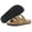 khaki, variant on Men Outdoor Slide Sandals, Casual Open Toe Slippers with Cork Sole for Daily Wear