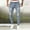 White, variant on MHFRRA Mens Jeans Bootcut Men's Casual Hop Sports High Stretch Tight Wash Polished White Ripped Fit Zipper Jean Pants Size XXXL