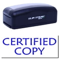 thumbnail image 1 of Large Pre-Inked Certified Copy Stamp, Slim 1854, Ultra Slim Design, Impression Size 1-13/16" by 2-1/2", Up to 25,000 Impressions - Blue Ink, 1 of 10