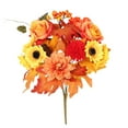 thumbnail image 2 of fall flowers sunflowers Artificial Flowers Autumn Sunflower for Fall Thanksgiving Festival Simulation Bouquet fall decor Plastic Fake Flower Ornaments Welcome Home Decorations sunflower decorations, 2 of 9