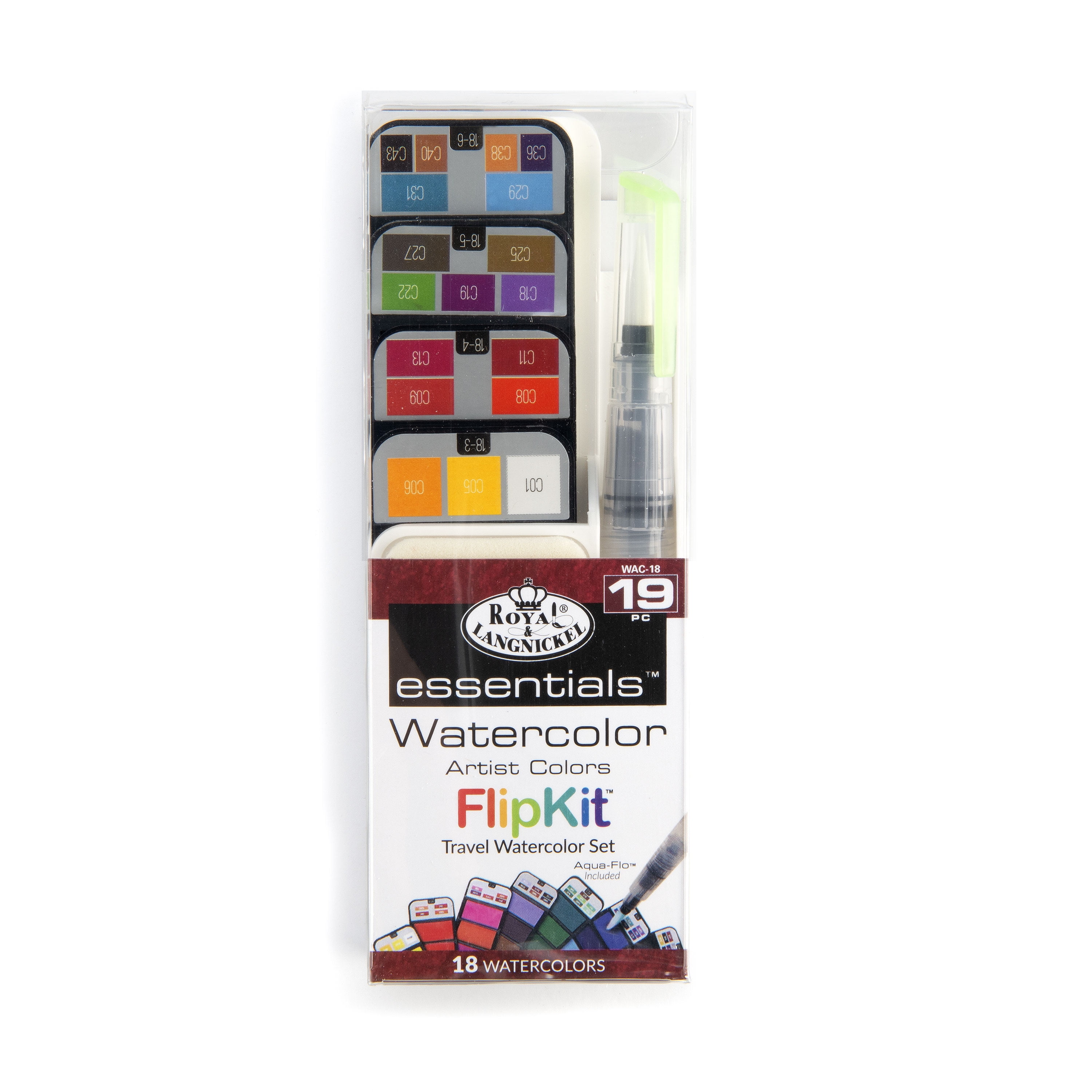 Royal & Langnickel Essentials Watercolor Travel Flipkit Teen, Adult, Watercolor Art Set, 19Pc - Walmart.com
