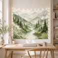 thumbnail image 5 of Winding River in Misty Evergreen Forest, Serene Watercolor for Nature Lovers, Wilderness Landscape Art Decor, Housewarming Gift Tapestry Wall Hanging for Bedroom and Living Room, 5 of 7