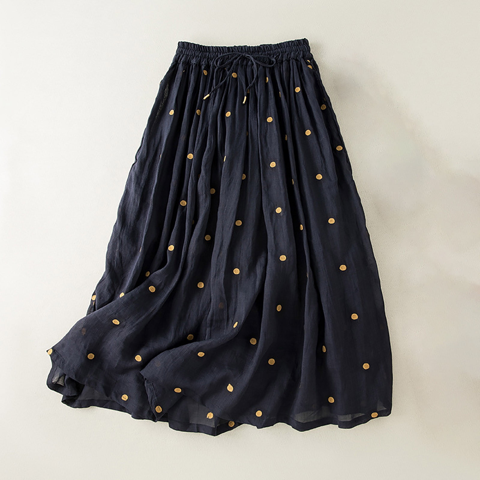 JIUKE Women's Skirts 2023 High Pleated Loose Hem Solid Skirt Soild Beach Maxi Long Skirt - Walmart.com