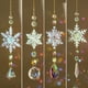 thumbnail image 1 of Campanas de viento atrapasueños TQEHS copo de nieve cristal, 1 of 6