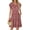 Red Floral, variant on Fantaslook Women Summer Dresses V Neck Ruffle Sleeve Casual Flowy Sundresses Button Floral Midi Dress with Pockets