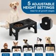 thumbnail image 5 of ZALALOVA Elevated Dog Bowls,Slow Feeder Dog Bowls with No Spill Dog Water Bowl, Non-Slip Food and Water Bowls with Stand for Medium and Large Dogs(Black), 5 of 7