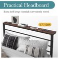 thumbnail image 4 of Einfach Twin Size Bed Frame with Shelves Headboard, Brown, 4 of 7