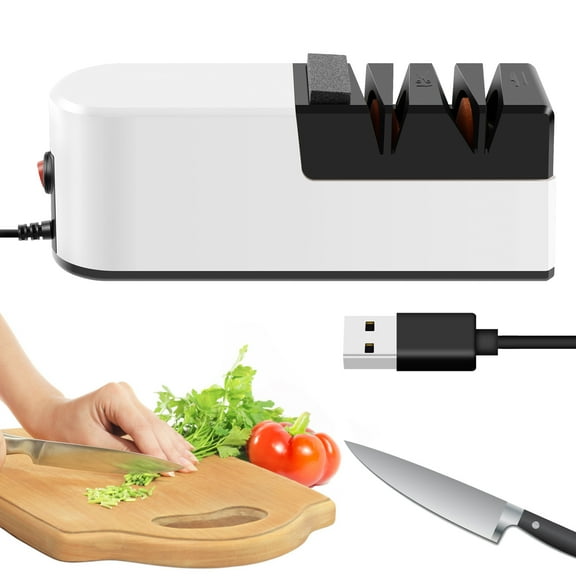 Tzgsonp Electric Knife Sharpener 3 Speed Electric Blade Sharpener Scissor Blade Sharpener Electric Cutter Blade Sharpener for Kitchen Cooking