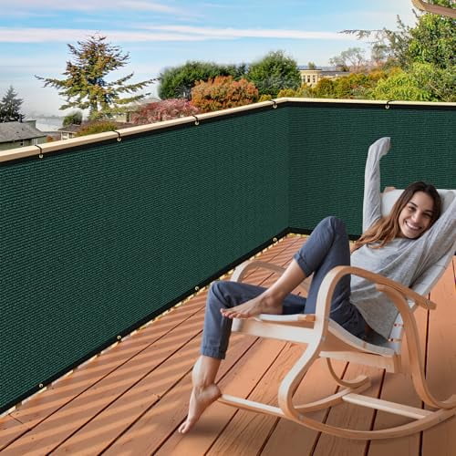 Shade&Beyond 4'x6' Dark Green Privacy Screen 90% Visibility Blockage Fence Sreen 170 GSM Fencing Mesh Fence Panel for Wall Garden Yard Backyard Indoor Outdoor Home Decoration,A514
