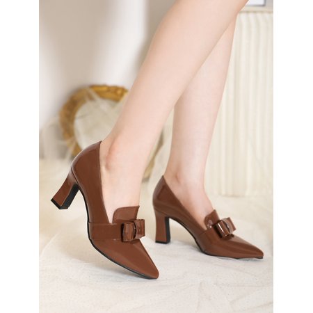 

Bow Decor Point Toe Loafer Pumps Women‘s Footwear