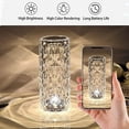 thumbnail image 5 of Huiyi Crystal lamp,Crystal Diamond Table Lamp,LEDBedside Lamps 16-Color Changing Touch Control Bedside Lamp USB Rechargeable for Room Party Dinner Decor, 5 of 7