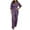 Purple, variant on Hvyesh Women's Plus Size Overalls Jumpsuits One Piece Long Sleeve Wide Leg Long Pant Rompers With Pockets