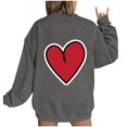 thumbnail image 4 of Xixinqiwan Women Plus Size Tops Valentines Day Shirt,Womens Love Heart Raglans T-Shirts Casual Long Sleeve Valentine's Day Graphic Tees Tops, 4 of 4