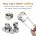 thumbnail image 3 of Stainless Steel Metallic Ice Cubes Chilling Stones Rocks Reusable for Drinks, 3 of 6