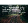 thumbnail image 2 of ArtsyQuotes 18x13 Black Ornate Wood Framed with Double Matting Museum Art Print Titled - Will Rogers Quote: The Right Track, 2 of 4