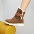 thumbnail image 4 of Botas de nieve Otoño e invierno Punta redonda Moda Botas cortas peludas cálidas Botas de gran tamaño Botas de mujer Wmkox8yii ghj1711, 4 of 7