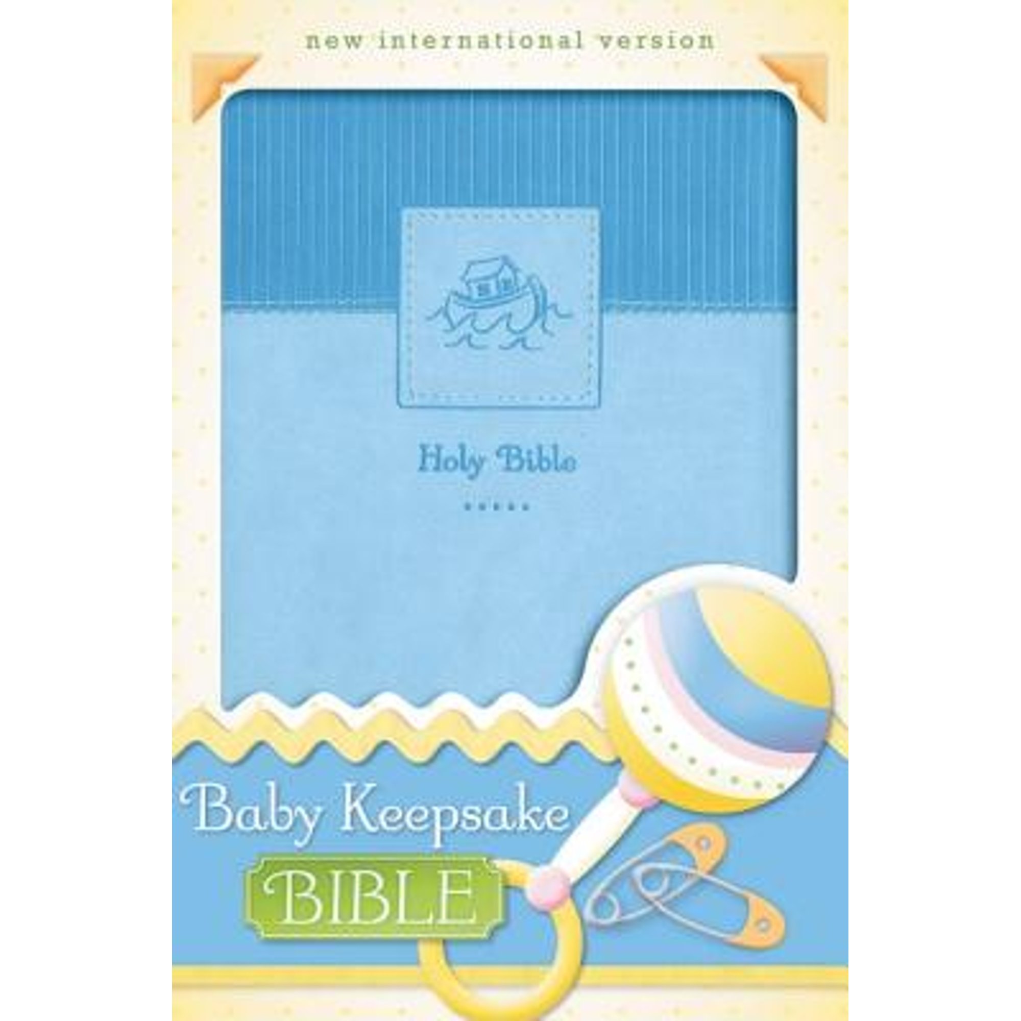 NIV, Baby Keepsake Bible, Leathersoft, Blue (PreOwned Hardcover