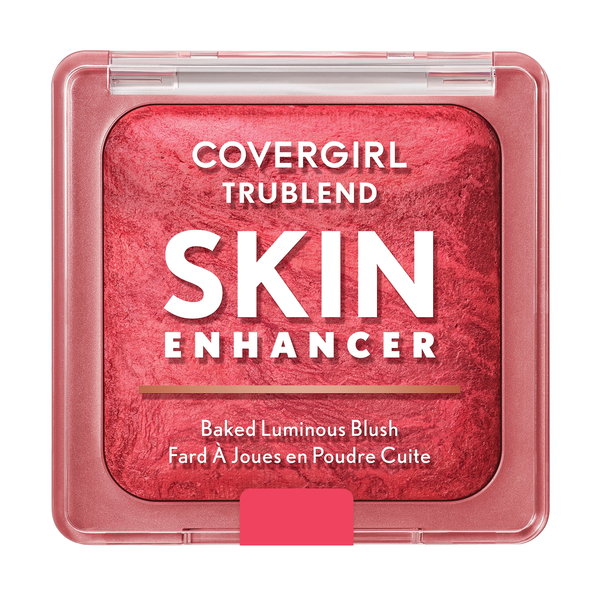 COVERGIRL TruBlend Skin Enhancer Baked Luminous Blush, fini lumineux, à l'acide hyaluronique et à l'extrait de rose blanche, se fond parfaitement, estompe les pores, 8 g (0,28 oz)