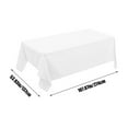 thumbnail image 2 of Hiroekza Disposable Plastic Tablecloth 54x108" Rectangle - Easy Clean, Stain Resistant, Dining Table Cloth for Birthday, Party, Picnic & Event - Indoor Outdoor Table Cover White, 2 of 6