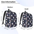 thumbnail image 2 of Disketp Llamas 1 print Canvas Backpack Lightweight Travel Daypack Student Rucksack Laptop Backpack-Medium, 2 of 5