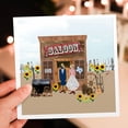 thumbnail image 6 of 3drose, Western Bbq Design for Couple Wedding Shower, Saloon, Pit, Texas,boots, 1 Greeting Card with Envelope, 6 of 6