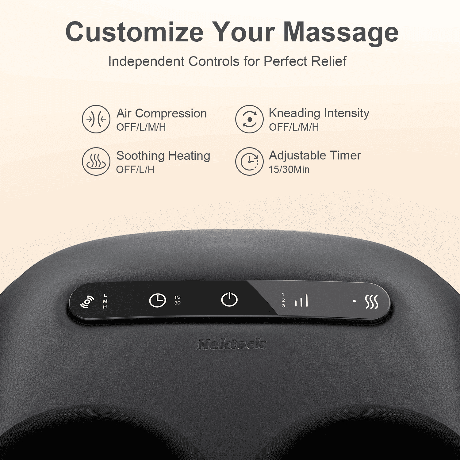 Nekteck Foot Massager with Heat, 2026 New Electric Shiatsu Foot Massage Machine for Your Feet Circulation, Plantar Fasciitis Relief & Neuropathy, 3 Intensity Levels, FSA Eligible Gifts for Men Women