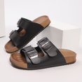 thumbnail image 6 of Mepaouo Women's Flat Sandals Open Toe Cork Footbed Slides Arch Support Slip on Summer Walking Shoes, 6 of 8