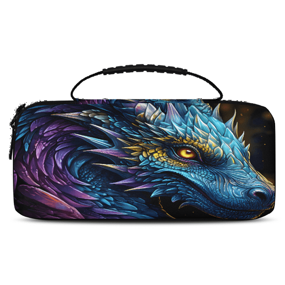 Herdesigns Cool Dragon Carrying Case for Nintendo Switch 2 with 20 Game Card Slots, Portable Travel Carry Case for Accessories and Console