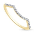 thumbnail image 2 of AFFY 0.10CT Round Moissanite Diamond Enhancer Wedding Band for Women 14K Yellow Gold over Silver-4, 2 of 5