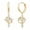 A-Dazzling Yellow, variant on Hoop Earrings for Women Crown Cross 5A CZ 18K Gold Plated Pendant Earrings Valentine Anniversary Gift for Her
