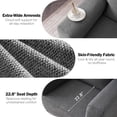 thumbnail image 5 of JULY'S SONG Accent Chair, Linen Fabric Comfy Upholstered Living Room Chairs, 37.8" Wide Mid Century Oversized Chair, Modern Arm Chair for Bedroom, Dark Gray, 5 of 10