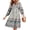 Floral Apricot, variant on Women Casual Spring Summer Dresses V Neck 3/4 Long Sleeve Ruffle Floral Flowy Boho Babydoll Mini Short Beach Dress