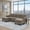Camel, variant on Howcool Cloud Couch Modular Sectional Sofa 6 Seat 101" U Shaped Convertible Couch Chenille Thick Cushion with 2 Storage Ottomans Washable Removable Cover for Living Room,Gray