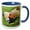 Blue/White, variant on 3drose, Colorful Rooster., 11oz Two-tone Yellow Mug